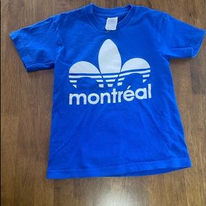 Montréal Adidas Style Logo T-shirt / 90s Vintage Graphic Print Tee